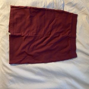 Burgundy pencil shirt